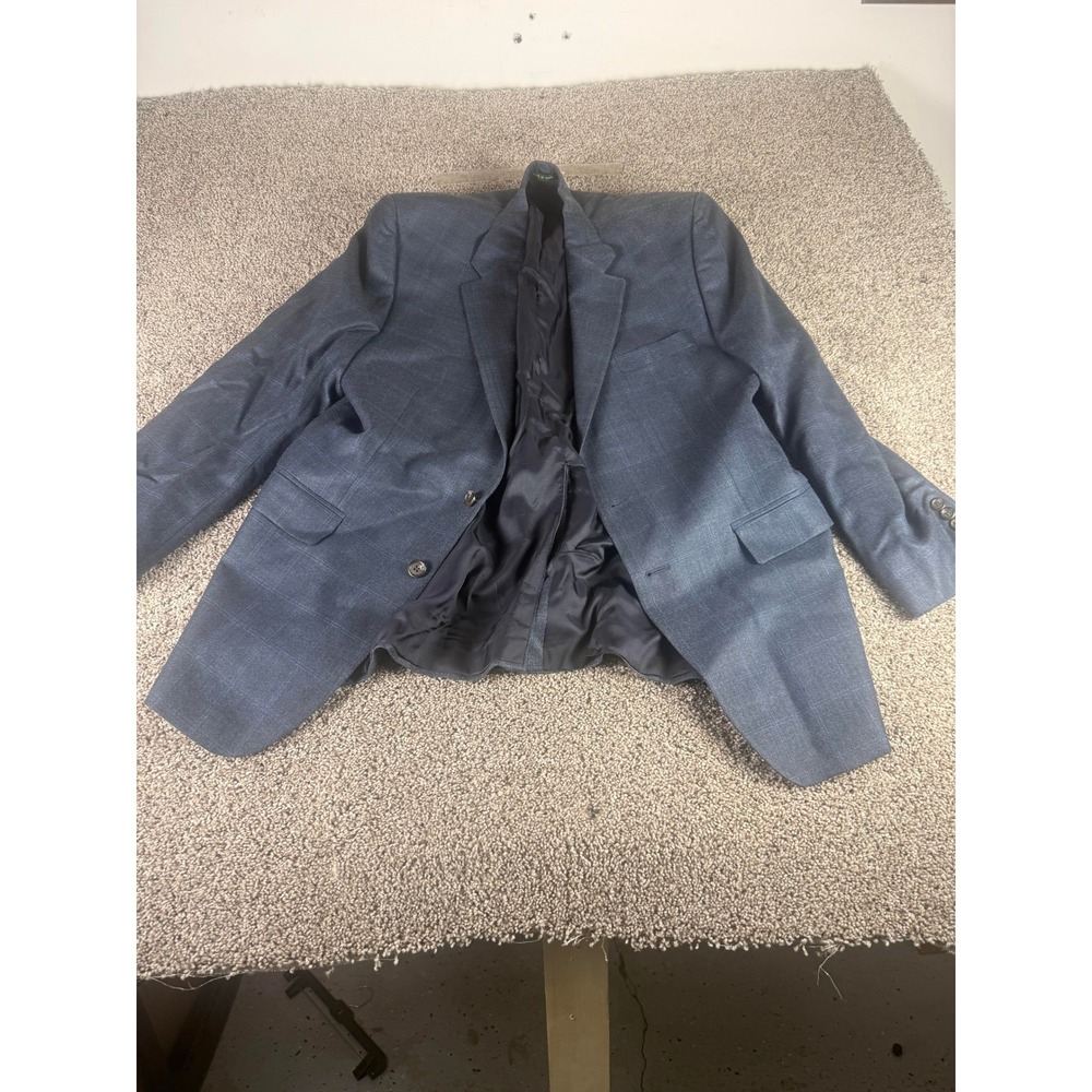 Lauren Ralph Lauren Plaid Two Button Blazer Suit Men's Navy Blue Classic - 44L